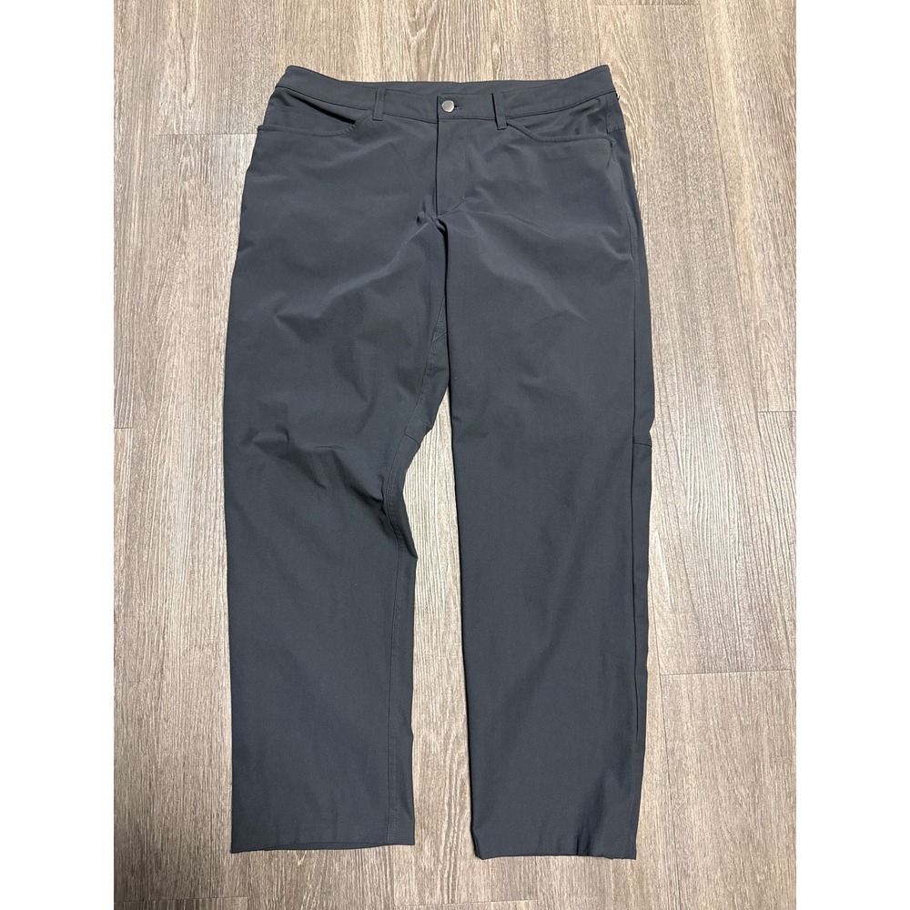Lululemon Commission Pant Slim Warpstreme Charcoal Grey Mens 34x30